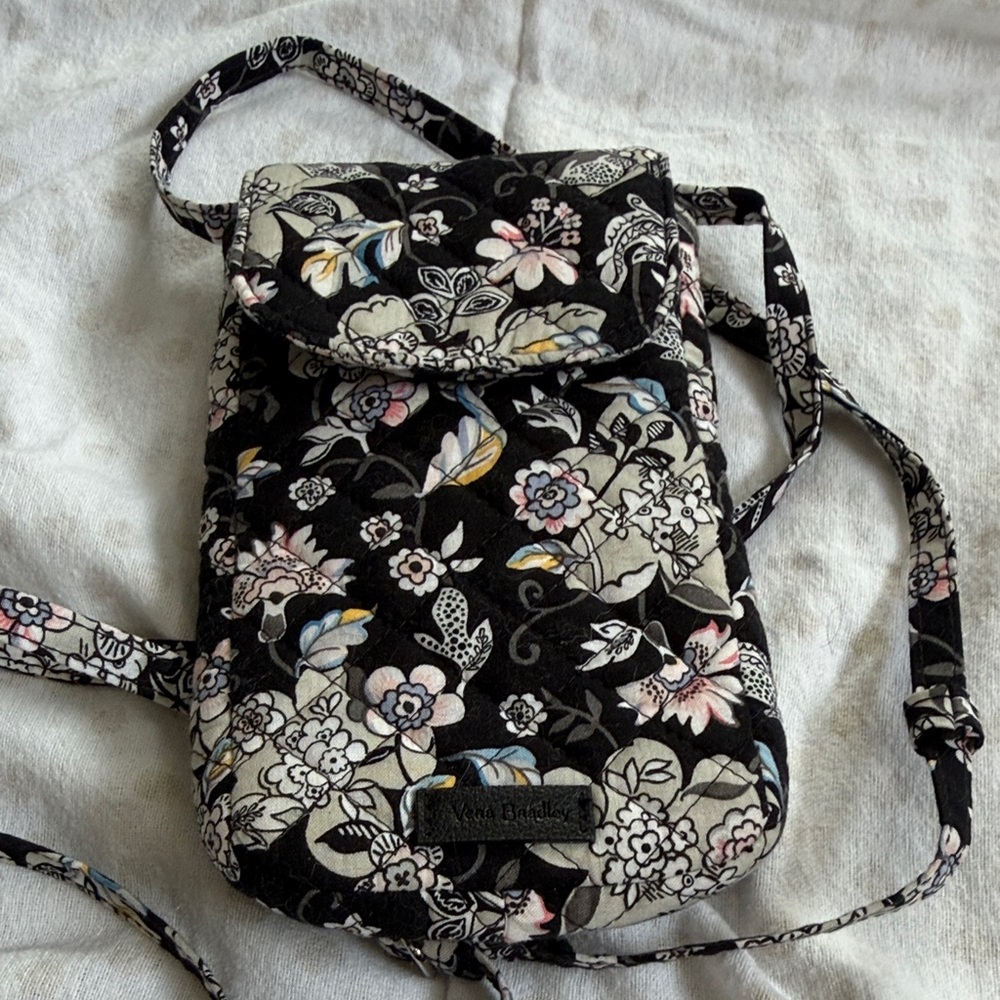 Vera Bradley Floral Black Crossbody Bag